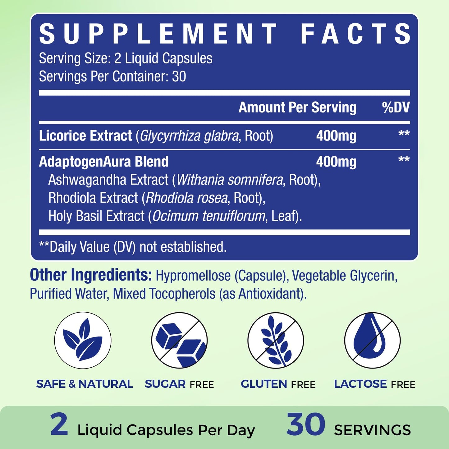 Hesperilyntis Licorice Root Liquid Capsules - Adaptogens for Stress & Sleep | 120 Caps