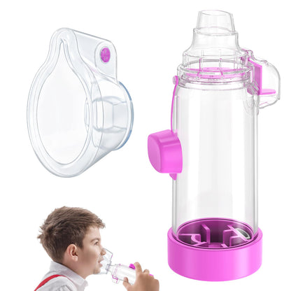 HEWEJA Nessi OTC Spacer - Handheld Inhaler Spacer for All Ages (Anti-Static, Purple Kids)