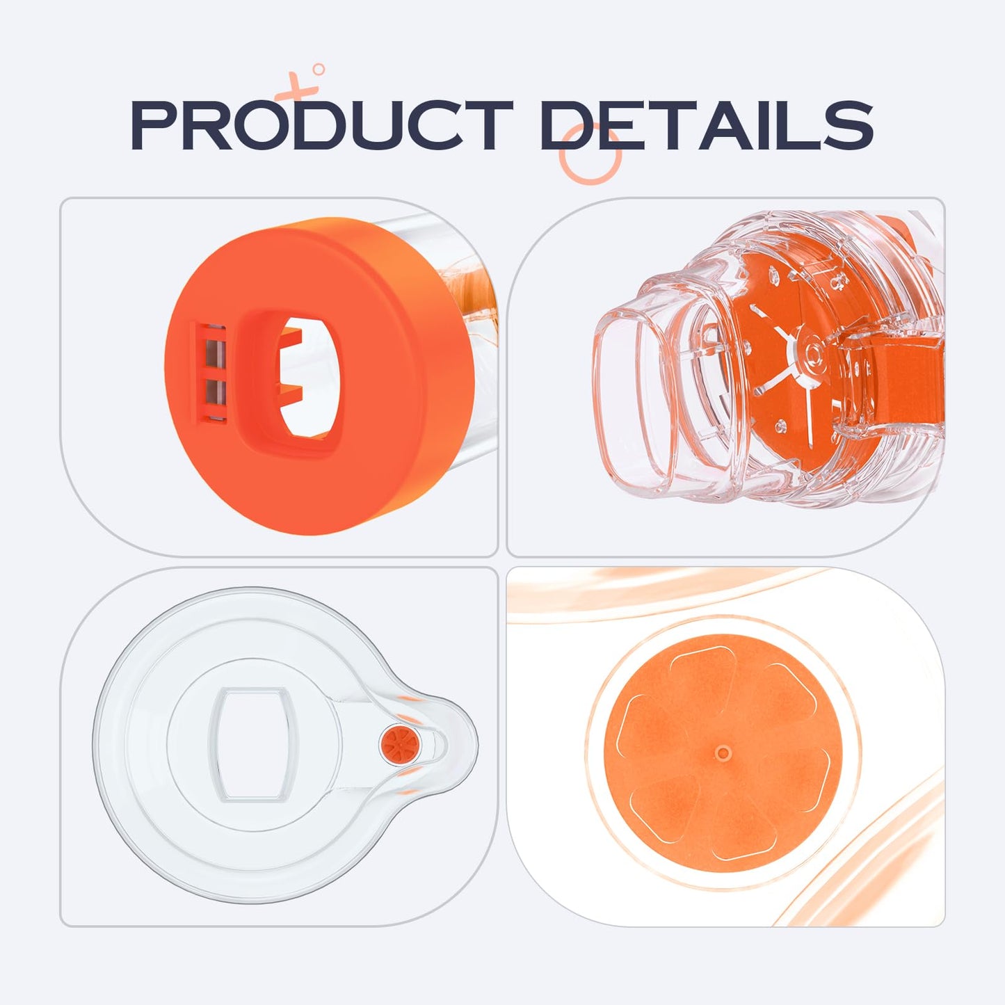 HEWEJA NESSI OTC Spacer – Handheld Inhaler Spacer for All Ages (Orange, Anti-Static)