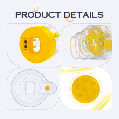 HEWEJA NESSI OTC Spacer — Handheld Inhaler Spacer for All Ages | Anti-Static, Portable, Easy-Clean with Soft Silicone Mask (Yellow - Adult)