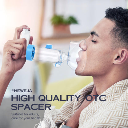 HEWEJA NESSI OTC Spacer - Handheld Inhaler Spacer for Infants to Adults, Anti-Static, Portable & Easy to Clean