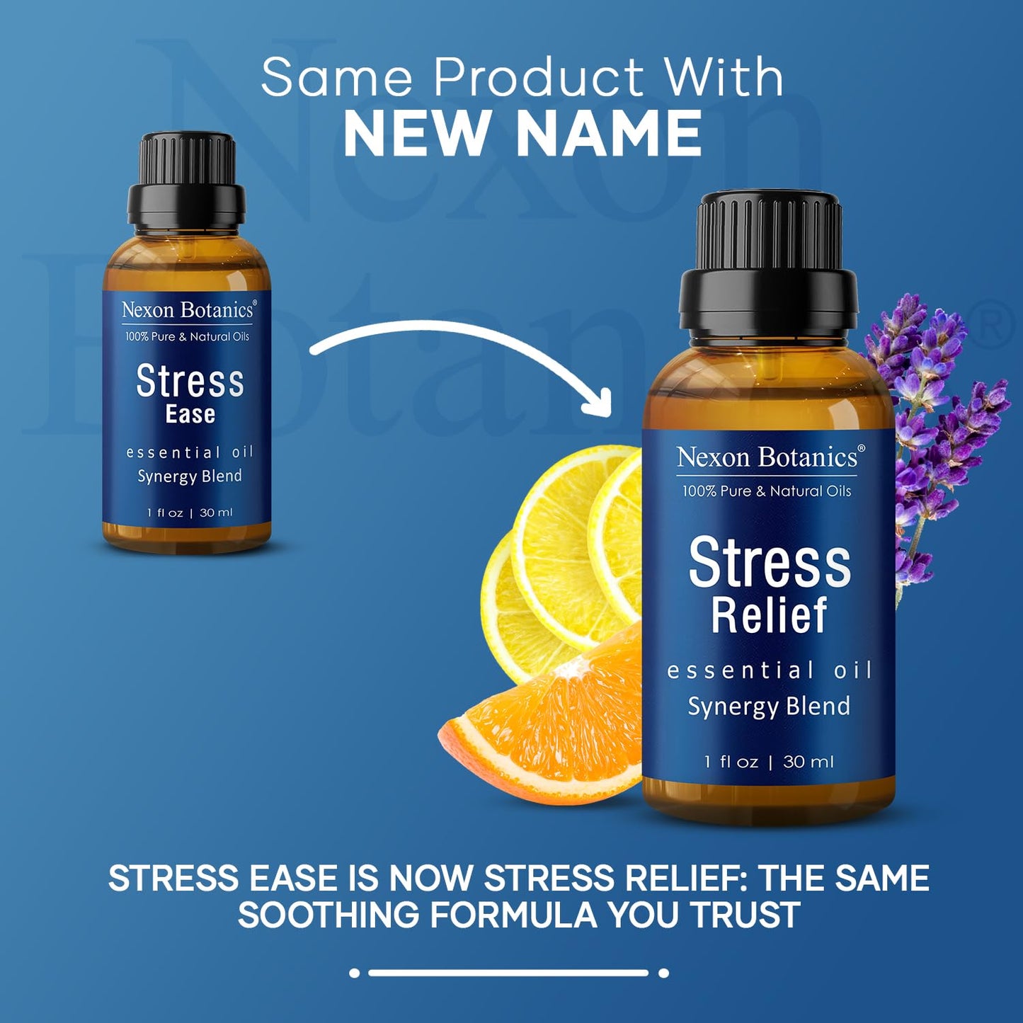 Stress Relief Essential Oil Blend 30 ml – Calm Diffuser Oil | Nexon Botanics