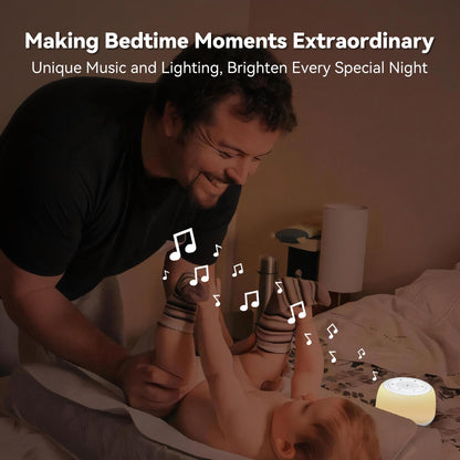 HEYAXA White Noise Sound Machine with 7-Color Night Light — 34 Soothing Sounds, Portable Sleep Aid
