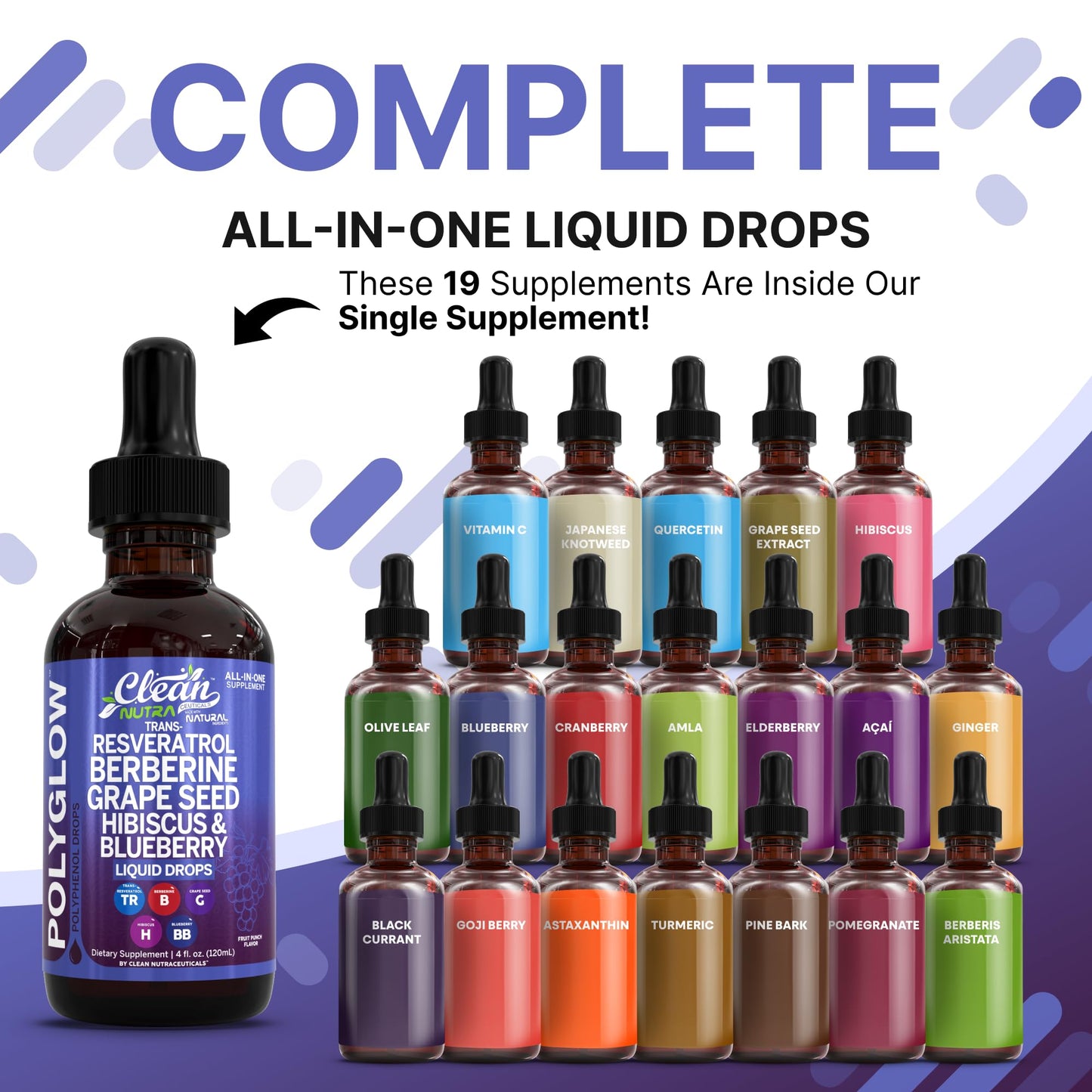 Oxibloom Liquid Drops – Resveratrol, Berberine & Grape Seed (120ml)