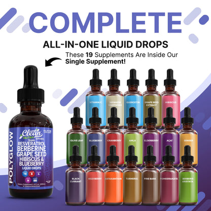 Oxibloom Liquid Drops – Resveratrol, Berberine & Grape Seed (120ml)