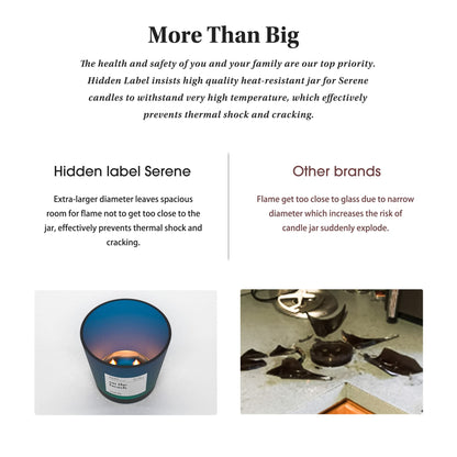 Hidden Label Large Scented Candle – Sandalwood & White Musk, 30oz 3-Wick, Huge Slow Burn Soy