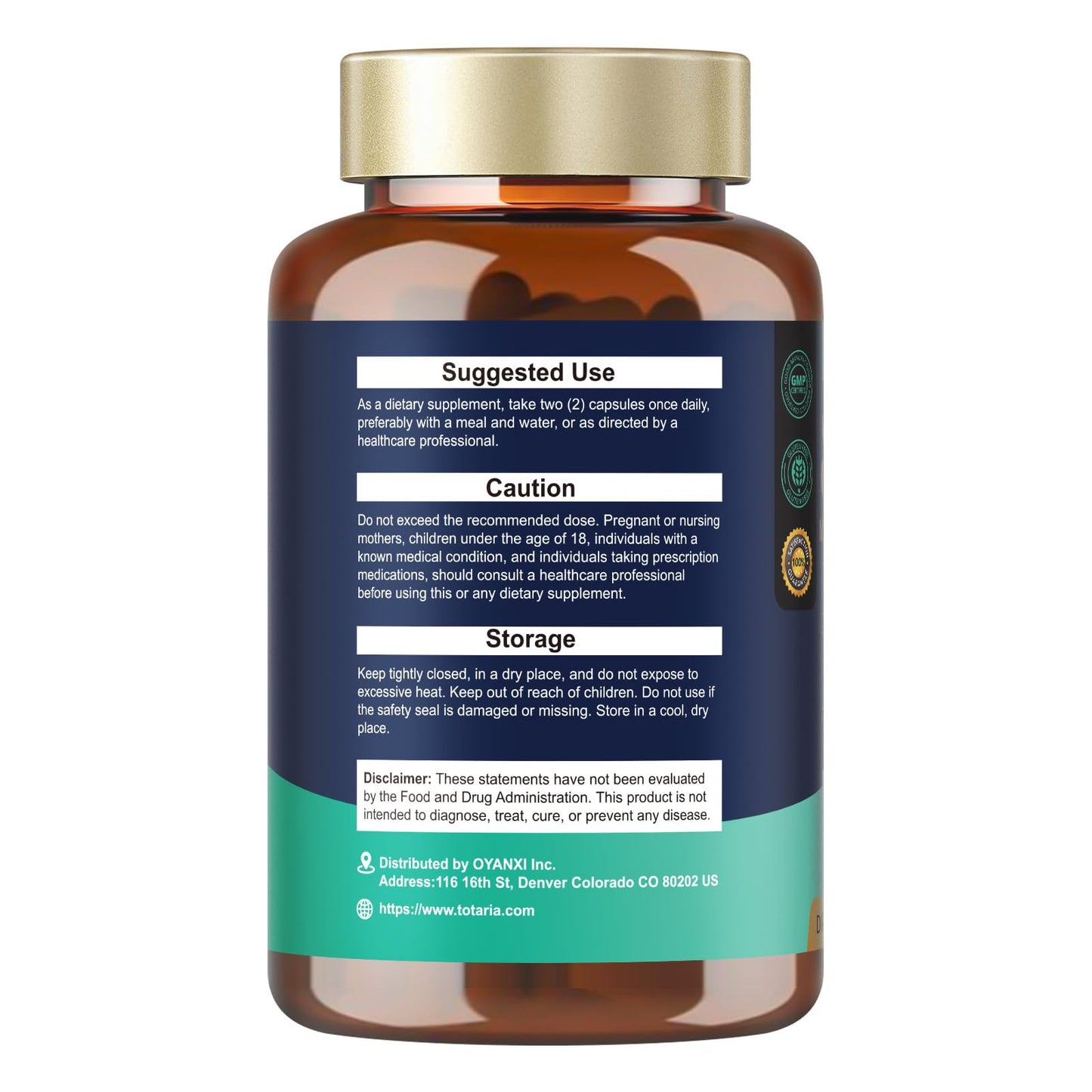 25-in-1 Magnesium Complex with Methylated B-Complex – 120 Vegan Caps | Totaria
