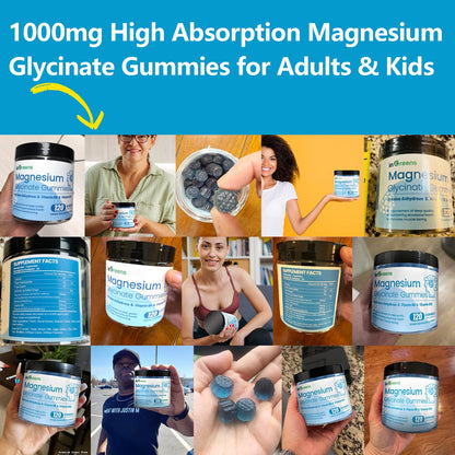 Magnesium Glycinate Gummies 700mg - 120 Count | Sleep, Relaxation & Focus Support