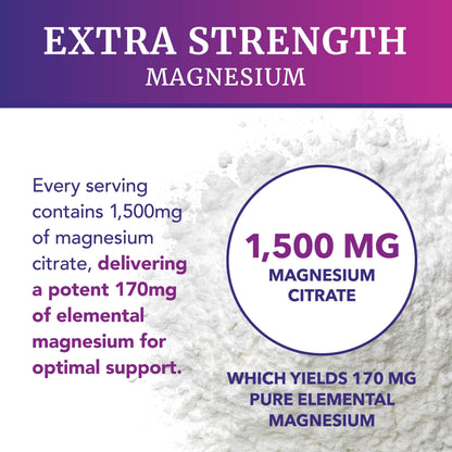 Magnesium Citrate Gummies – Extra Strength, Calm & Digestion | Vegan, Non-GMO | Raspberry 60 Ct