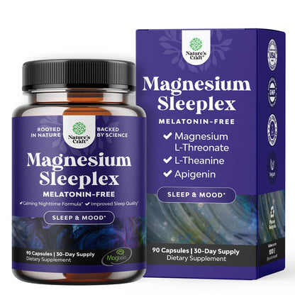 High Absorption Magnesium Sleep Support – Mg L-Threonate, Theanine & Apigenin for Restful Sleep