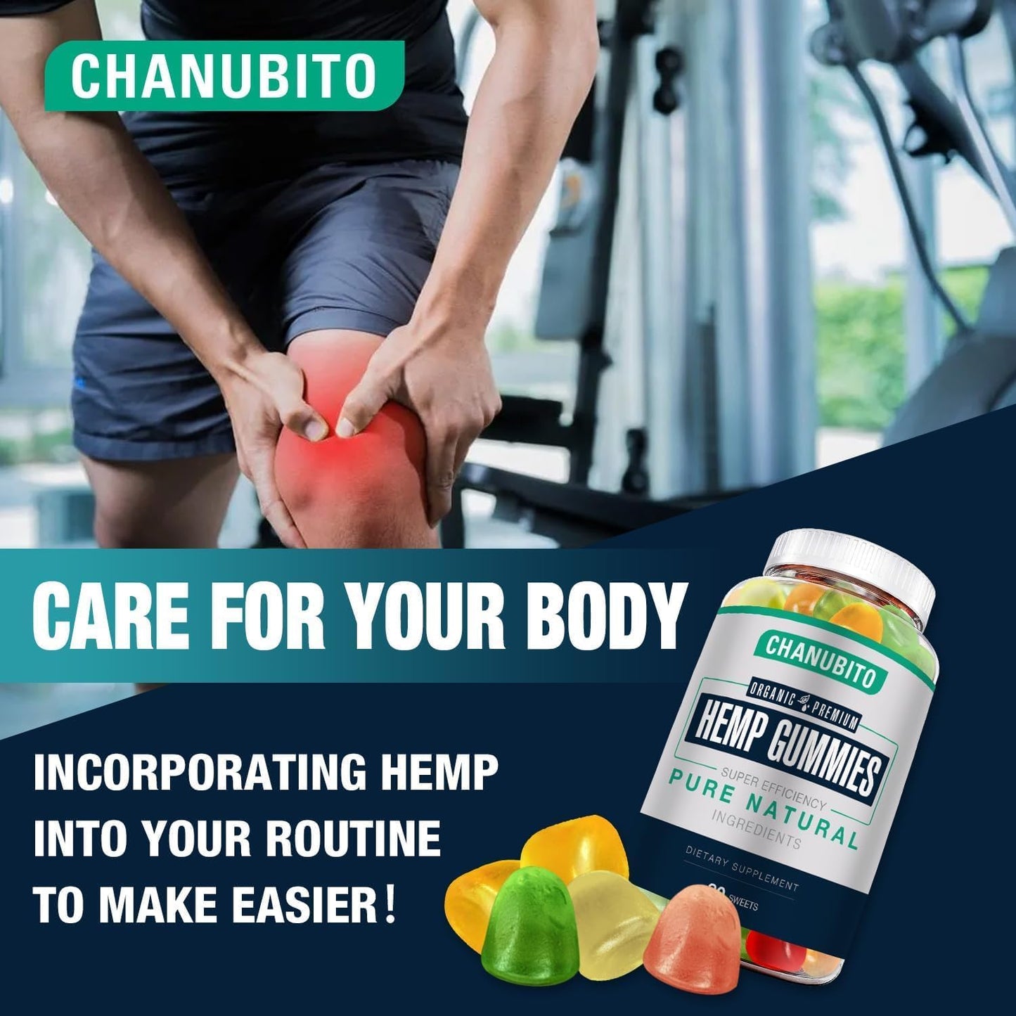 Hemp Gummies for Pain, Sleep & Anxiety - Organic, Vegan, Non-GMO