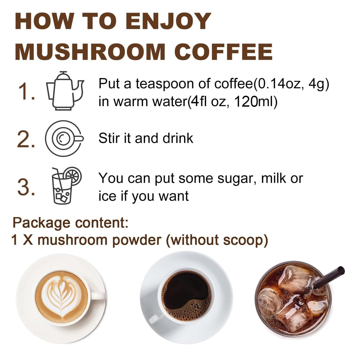 Organic Mushroom Coffee Blend with Lion's Mane, Cordyceps, Reishi, Shiitake & Turkey Tail