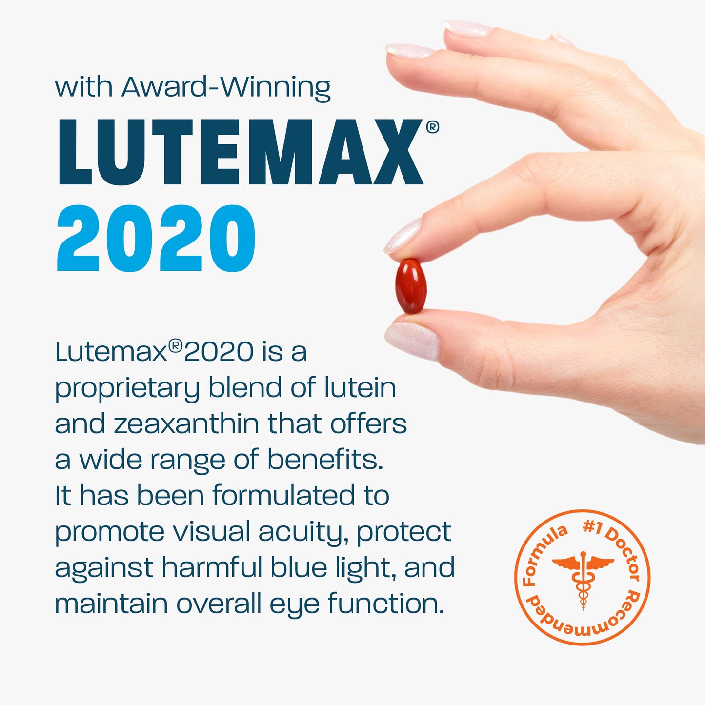 Vision Protection AREDS 2 Eye Vitamin & Mineral Supplement – Lutemax 2020 (120 Mini Softgels)