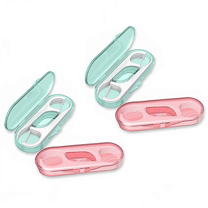 High Toughness Dental Floss Picks 40 Pcs with 4 Storage Cases – Travel, Family, Hotel Use