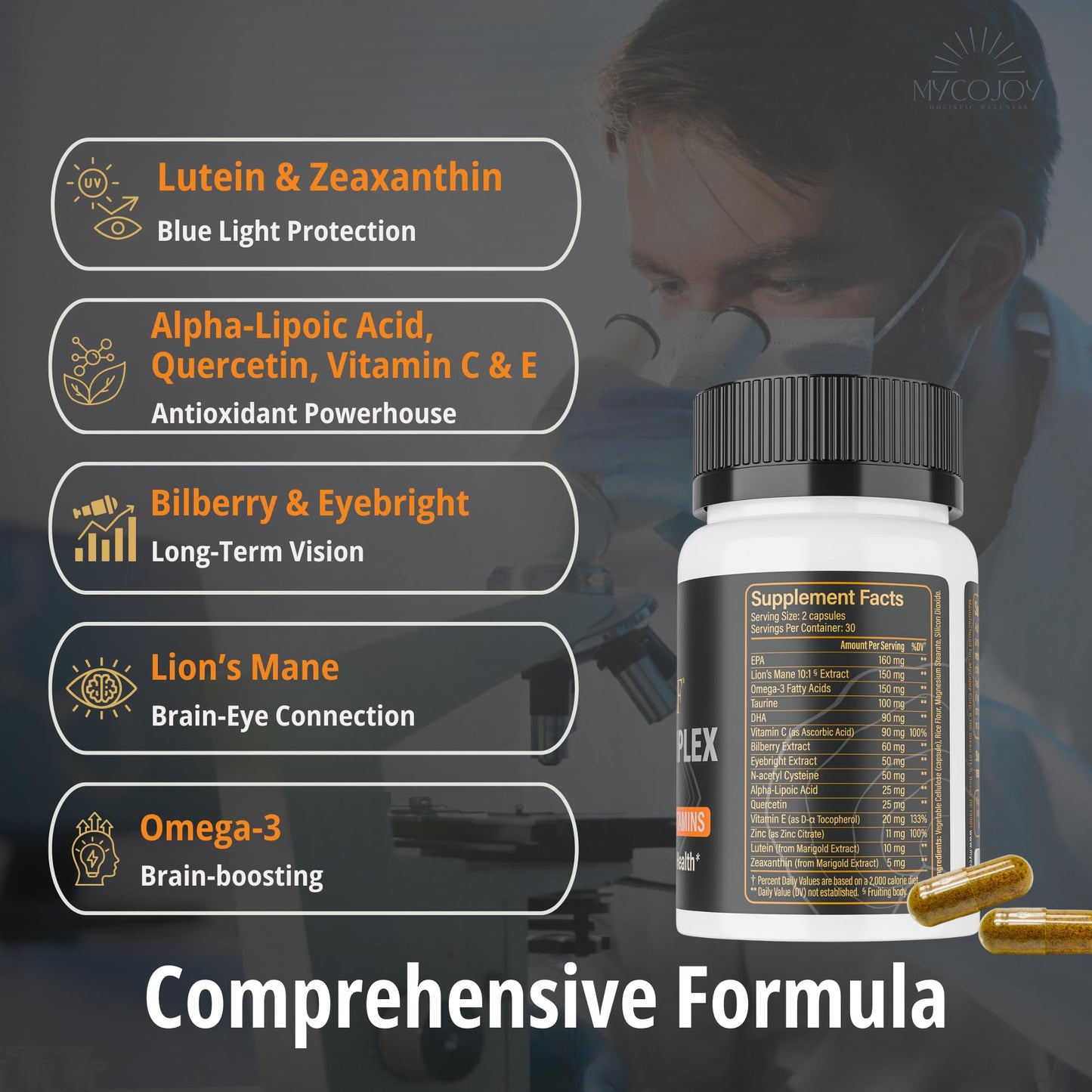 HIGHER SELF Eye Protect Complex – Blue Light Defense for Daily Vision (60 capsules)