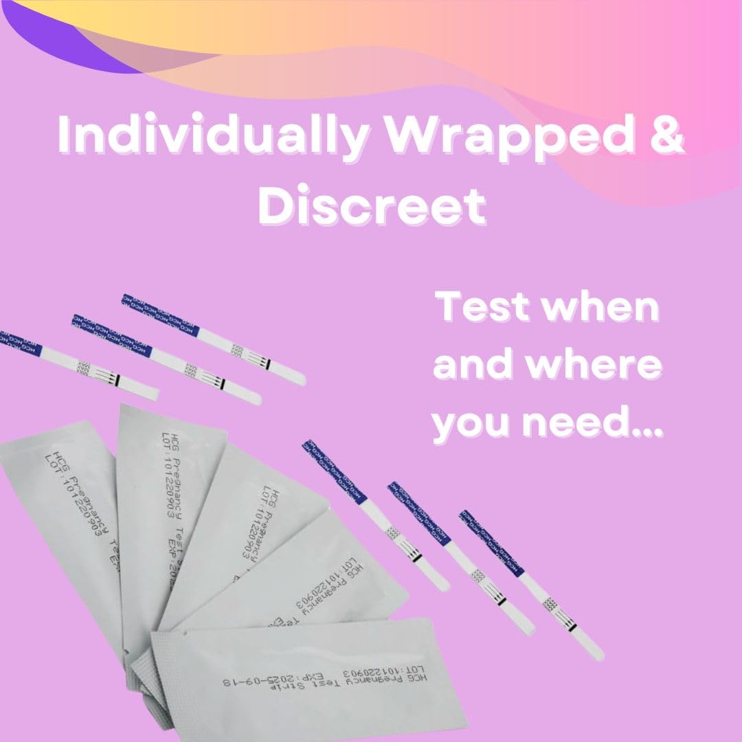 Diversity Source Group Rapid Detect HCG Pregnancy Test Strips – 20 Count, Easy to Use, Individually Wrapped
