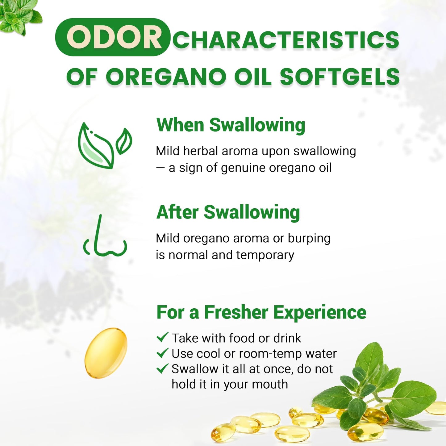 HIIHONE Oil of Oregano Softgels – Carvacrol 165mg & Thymoquinone