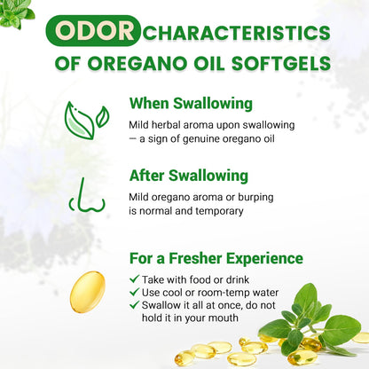 HIIHONE Oil of Oregano Softgels – Carvacrol 165mg & Thymoquinone