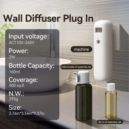 Hijoc Smart Waterless Plug-in Diffuser – Bluetooth App Control (500 sq ft) White