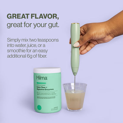 Hilma Daily Fiber & Digestive Enzymes | Fiber Powder with Psyllium Husk & Acacia – Gluten Free, Vegan, 30 Servings