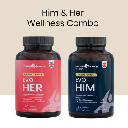 Evo HIM & HER Combo - Men & Women's Health Formulas.