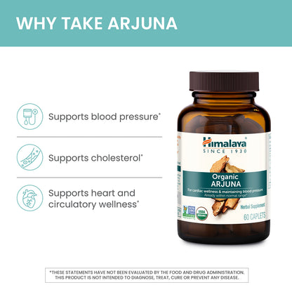 Himalaya Organic Arjuna - Blood Pressure Support, 700mg, 60 Count (Pack of 2)
