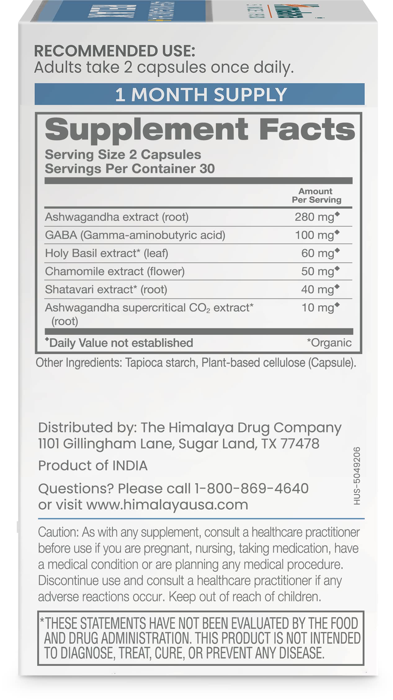 Himalaya Ashwagandha+ Relax 540 mg - 60 Veg Capsules - Stress & Relaxation