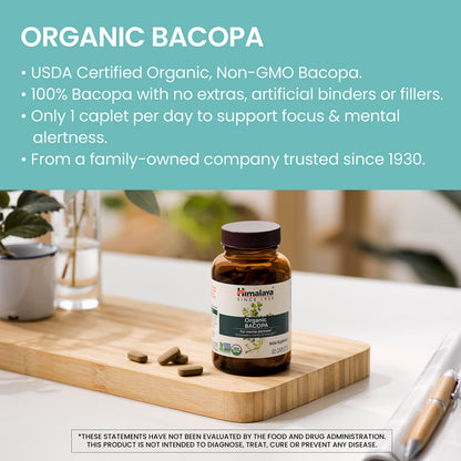 Himalaya Bacopa Monnieri Nootropic – Organic 750 mg, 60 Caplets