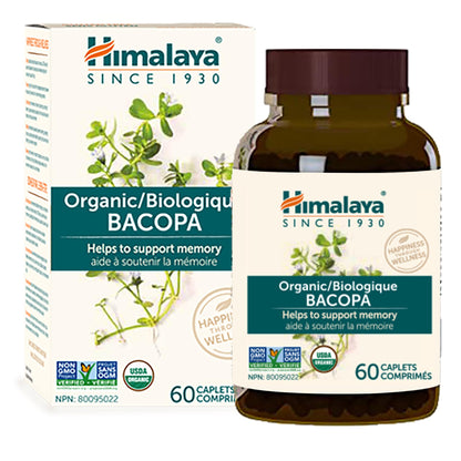 Himalaya Bacopa Monnieri Nootropic – Organic 750 mg, 60 Caplets