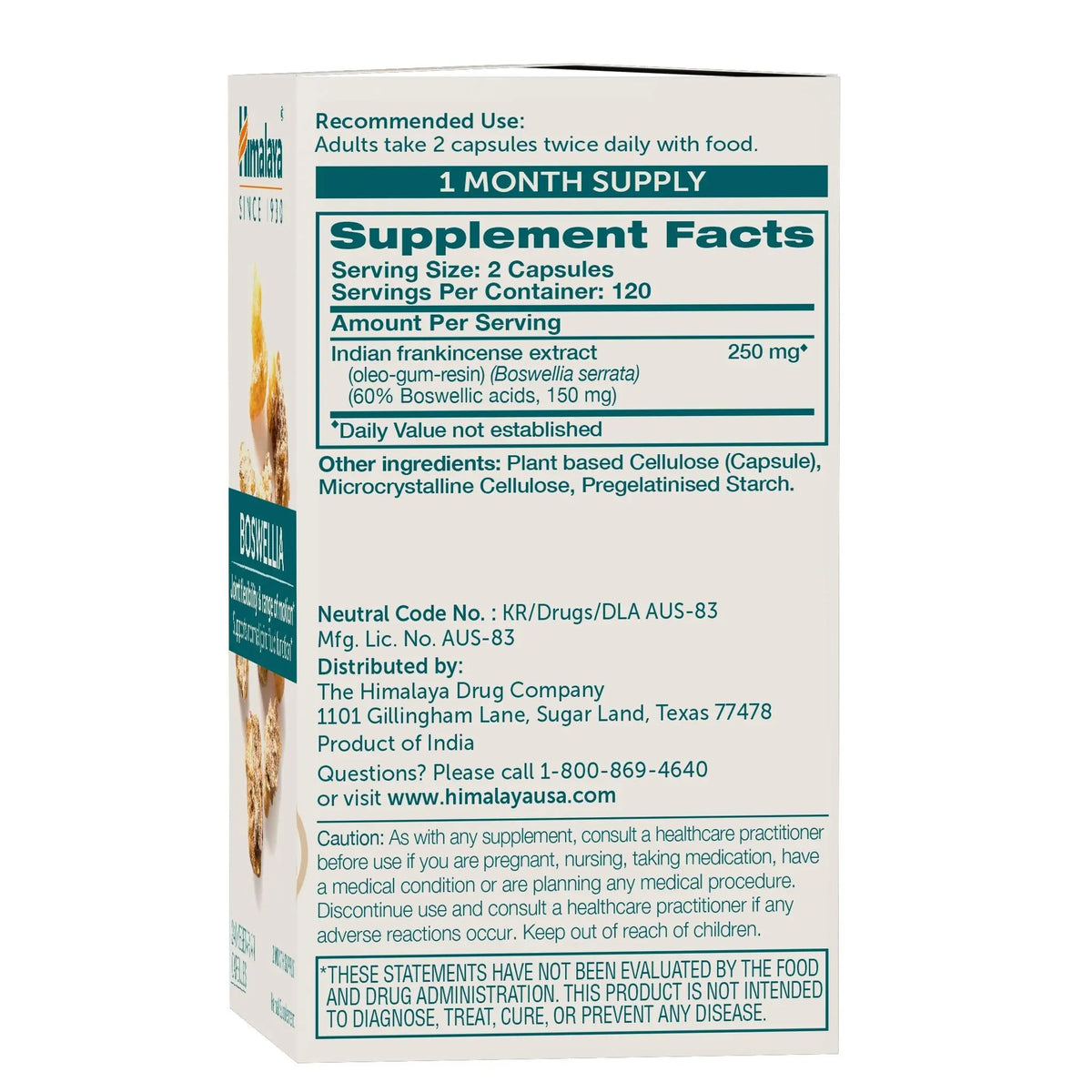 Himalaya Boswellia | Joint Support for Mobility & Flexibility – 250 mg, 240 Capsules BritishVita | Premium UK Vitamins & Wellness Supplements
