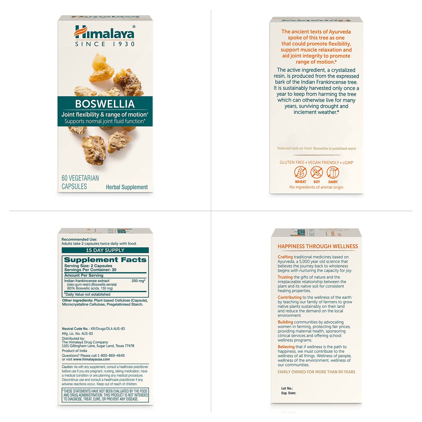 Himalaya Boswellia 250 mg – Joint Support & Mobility, 60 Capsules