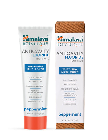 Himalaya Botanique Anticavity Fluoride Toothpaste - Enamel Strength & Remineralization (4 oz)
