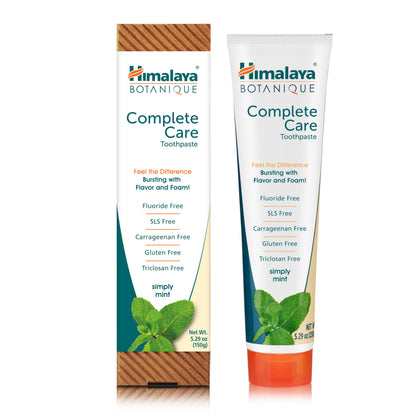 Himalaya Botanique Complete Care Toothpaste – Herbal Mint, Fluoride Free, SLS Free | 2 Pack 5.29 oz
