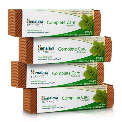 Himalaya Botanique Complete Care Toothpaste - Herbal, Fluoride Free, SLS Free, Cruelty Free | 5.29 oz (4 Pack)