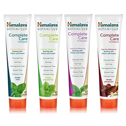 Himalaya Botanique Complete Care Toothpaste – Herbal 4-Pack, Fluoride Free, SLS Free