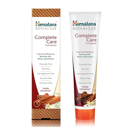 Himalaya Botanique Complete Care Toothpaste - Herbal Cinnamon, Fluoride Free, SLS Free | 2 Pack