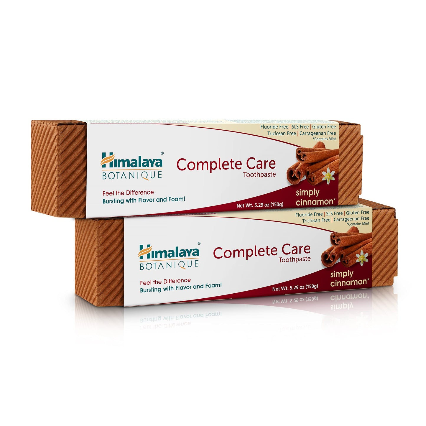 Himalaya Botanique Complete Care Toothpaste - Herbal Cinnamon, Fluoride Free, SLS Free | 2 Pack