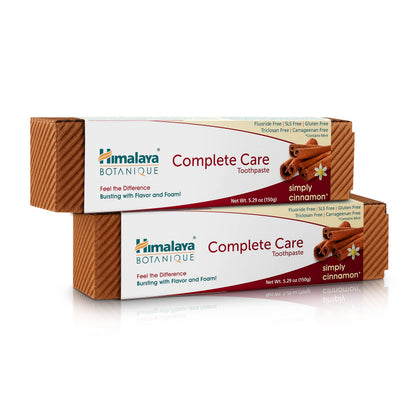 Himalaya Botanique Complete Care Toothpaste - Herbal Cinnamon, Fluoride Free, SLS Free | 2 Pack
