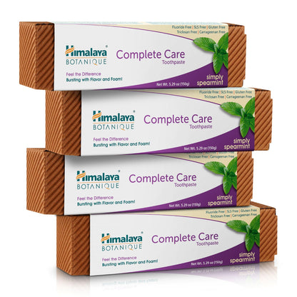 Himalaya Botanique Complete Care Toothpaste – Simply Spearmint, Plaque Reduction, 5.29 oz, 4 Pack