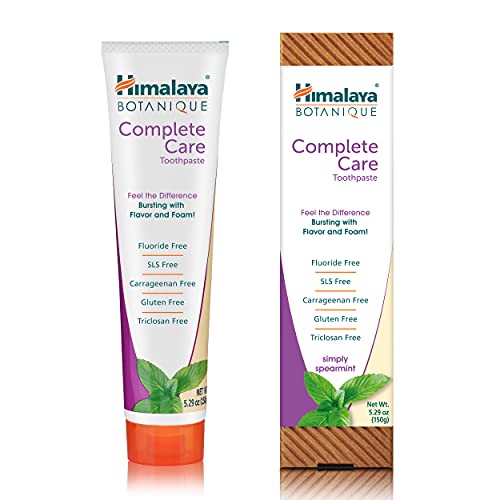 Himalaya Botanique Complete Care Toothpaste – Simply Spearmint, Plaque Reduction, 5.29 oz, 4 Pack