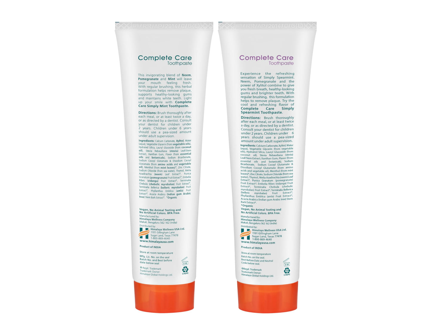 Himalaya Botanique Complete Care Toothpaste – Herbal Mint, Fluoride Free, 5.29 oz