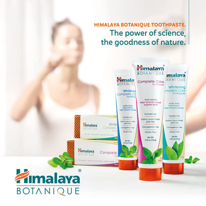 Himalaya Botanique Complete Care Whitening Toothpaste - Peppermint, Fluoride Free (5.29 oz, 4 Pack)