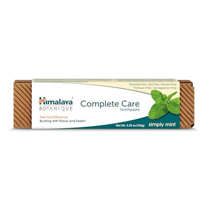 Himalaya Botanique Complete Care Toothpaste – Herbal Mint, Fluoride Free, SLS Free | 2 Pack 5.29 oz