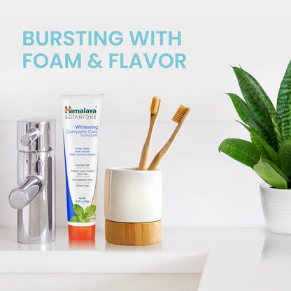 Himalaya Botanique Complete Care Whitening Toothpaste - Simply Peppermint, Fluoride Free | 2 Pack 5.29 oz