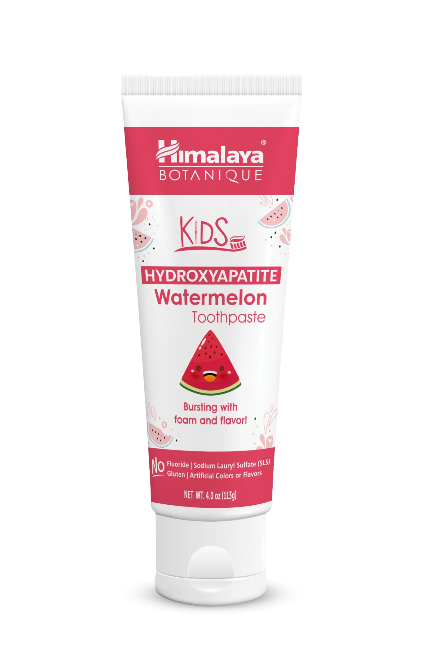 Himalaya Botanique Kids Hydroxyapatite Toothpaste – Watermelon Flavor, Fluoride-Free, Vegan, Gluten-Free 4 oz