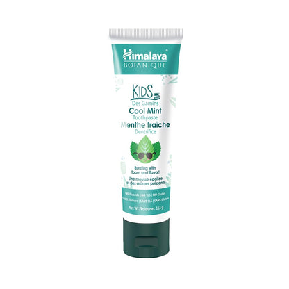 Himalaya Botanique Kids Toothpaste - Fluoride Free, Cool Mint, 4 oz | Vegan & Cruelty-Free