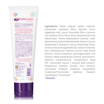 Himalaya Botanique Kids Toothpaste – Herbal, Fluoride Free, Bubble Gum (4 Pack)
