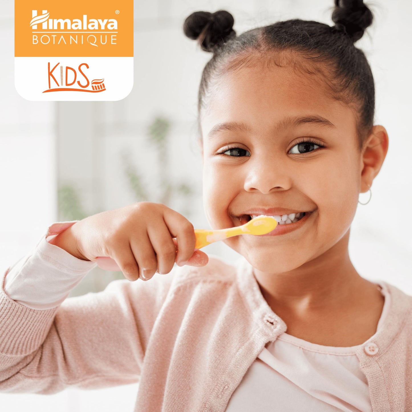 Himalaya Botanique Kids Toothpaste – Herbal Orange Flavor, Fluoride-Free, Vegan, SLS-Free, 4 Oz (1 Pack)