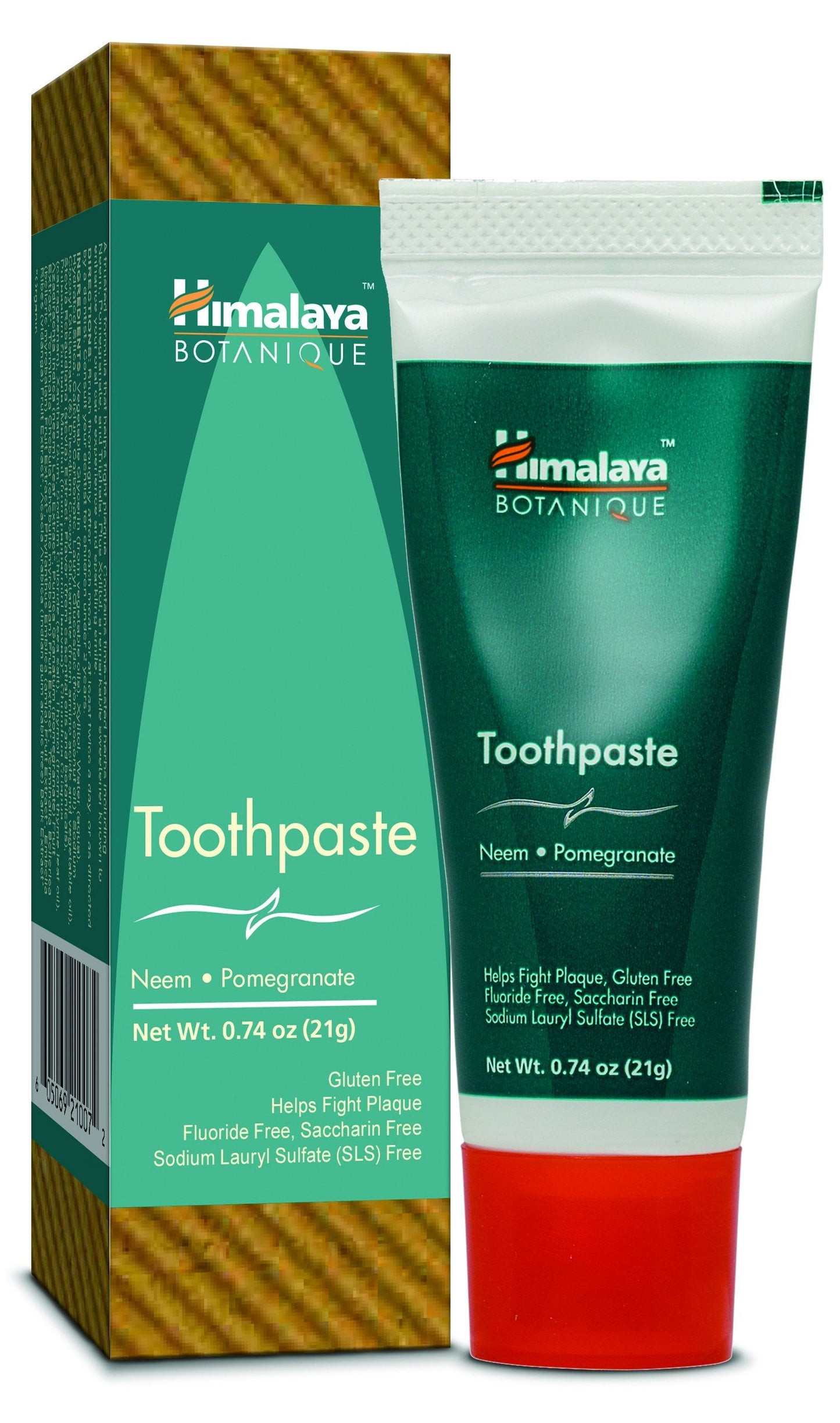 Himalaya Botanique Neem & Pomegranate Travel Toothpaste – Fluoride Free, SLS Free, Vegan, Gluten Free, Mint – 0.74 oz Travel Size (Pack of 20)
