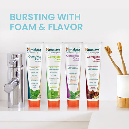 Himalaya Botanique Complete Care Toothpaste – Herbal 4-Pack, Fluoride Free, SLS Free